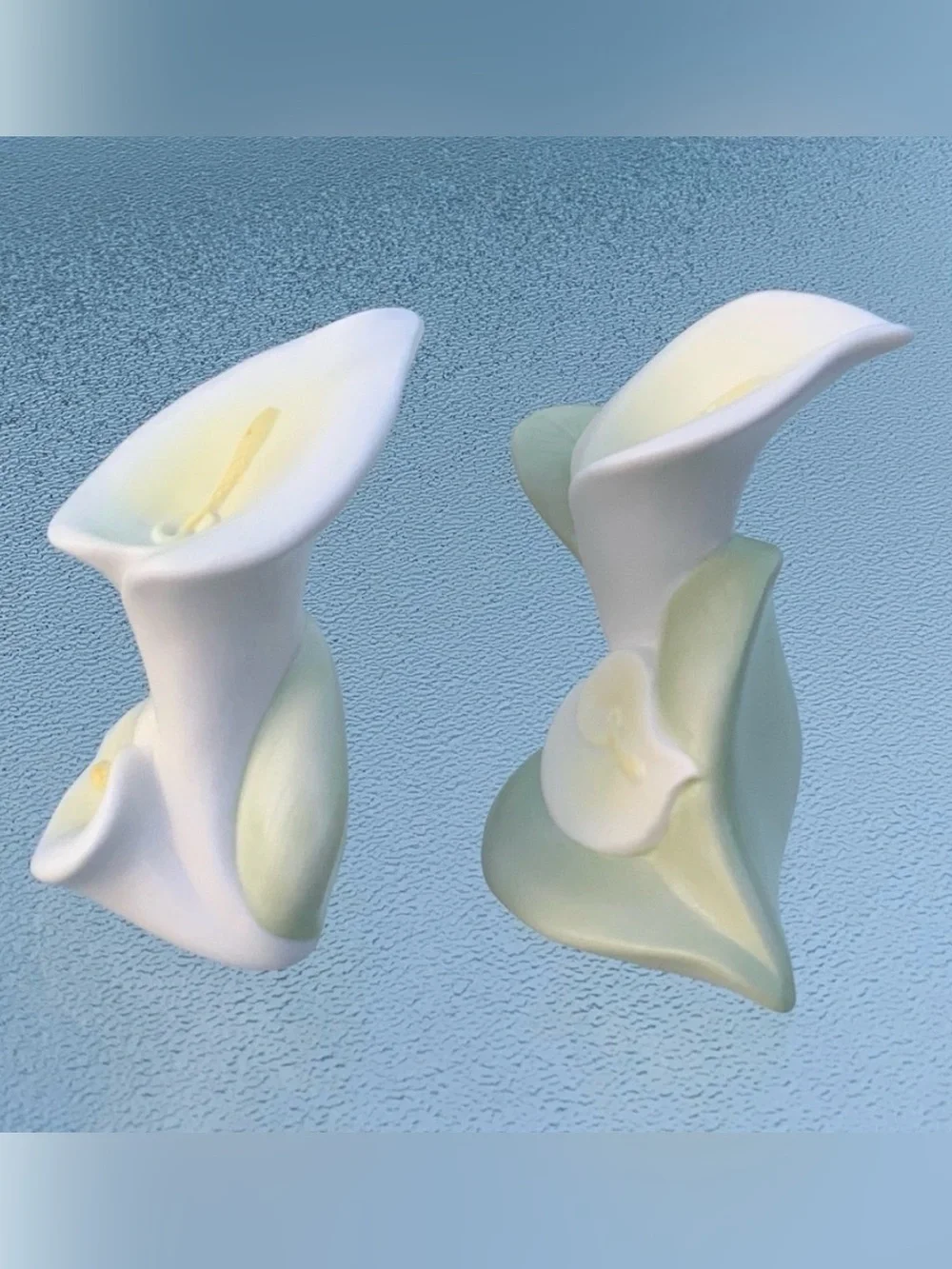 Calla Lily Porcelain Ceramic Salt and Pepper Shakers Set